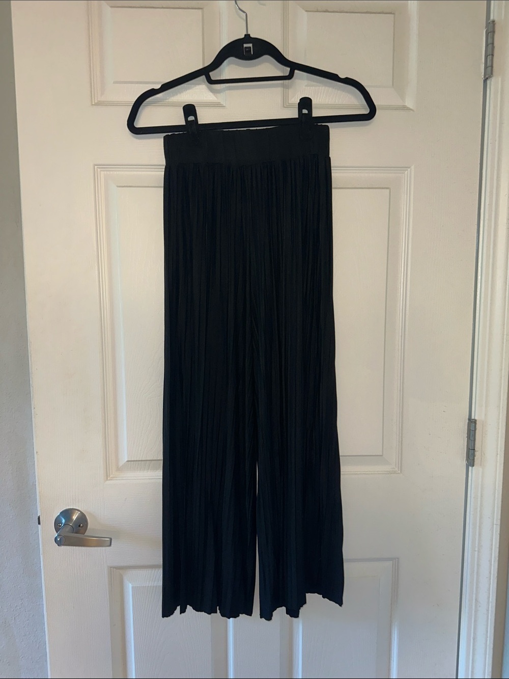 Nomad Wide-Leg Pleated Pants in Black